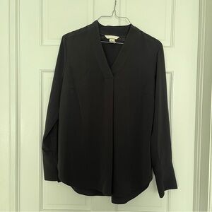 H&M Black V-Neck Blouse